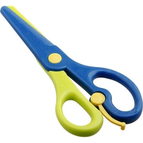 4PCS Mini Safety Round Head Plastic Scissors Student Kids Paper Cutting For Kid Q6PD