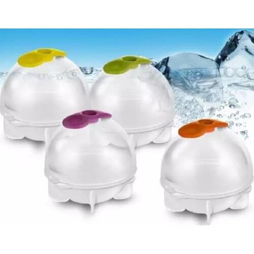 4Pcs/Set New Round Ball Ice Makers Plastic DIY Ice Cream Mould Whiskey Ice Ball for Drink Restraunt Kitchen Gadget Accessories