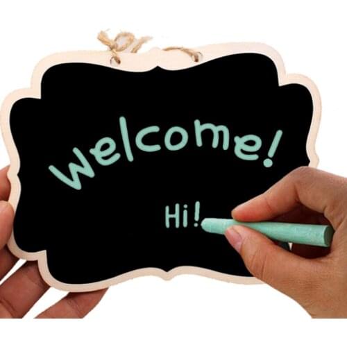 5PCS Wooden Valentines Day Pendant Crafts New Pendant Double-sided Blackboard Listing Store Home Decoration Small Blackboard