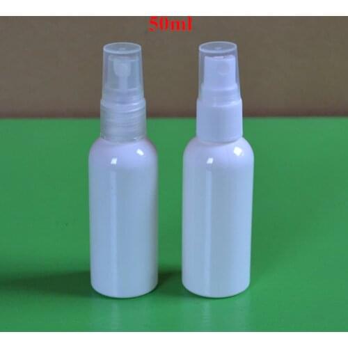 50ML White Plastic Spray Bottle 100pcs/ lot PP White Color Bottle And Automizer For Medical And Laboratory Use