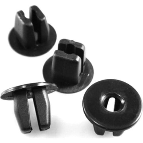 500PCS / Lot Bumper Apron Black Nylon Nut #10 Screw Fender Grommet 0128100441 01281-00801 For Nissan For Toyota