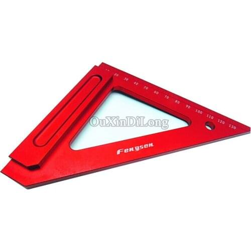 Free Shipping Aluminum woodworking crossed triangle ruler,gauge tool