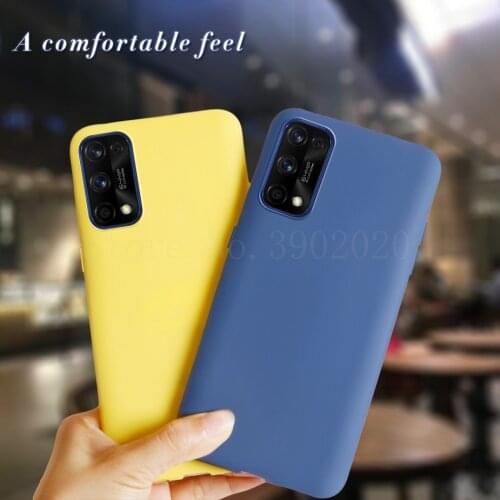 For Realme 7 Pro Case Luxury Candy Color Soft Silicone Back Cover For Oppo Realme 7 Phone Cases Realme7 7 Pro Case Fundas Bumper