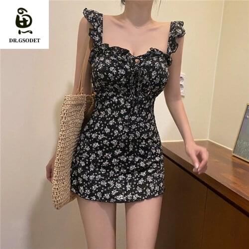 Dr.Gsodet Black One Piece Swimwear