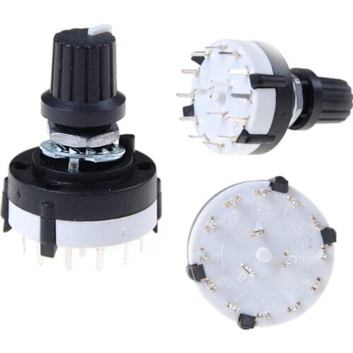 Hot sale NEW 3P4T Single Deck Rotary Switch Band Selector 4 Pole 3 Position with Knob Black high quality 2021