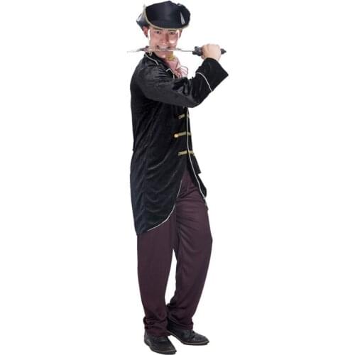 Hot Caribbean Captain Pirates Costumes Jack Sparrow Pirate Fantasia Cosplay Fancy Dress Carnival Halloween Cosplay Costume