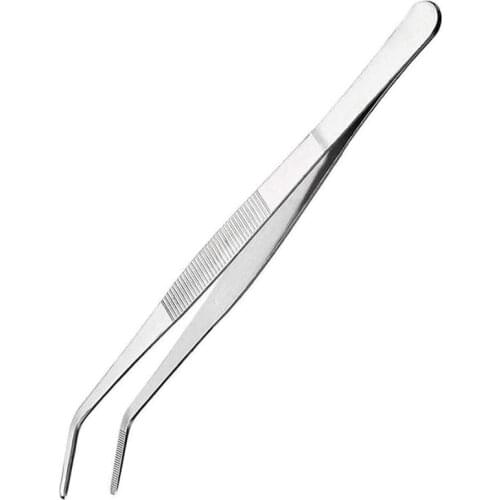 HLZS-Stainless Steel Precision Kitchen Culinary Tweezer Tongs Long Tweezers Metal Tongs Chef Tweezers