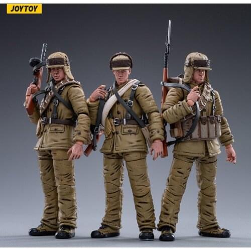 JOYTOY JT1309 1/18 Military Series Chinese Peoples Volunteer Army Winter Edition Movable Action Figure Model Set