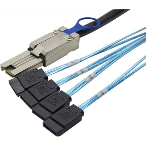 Support 3Gbps*4Lane 2m Connection Line Data Transmission Cable Wire for MINI SAS 26P To SATA 7P SFF 8088 Array Card Hard Disk