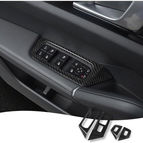 Car Window Lift Control Button Panel Cover Sticker Shell Frame For 2018-2020 Porsche Cayenne Decoration Modification Accessories