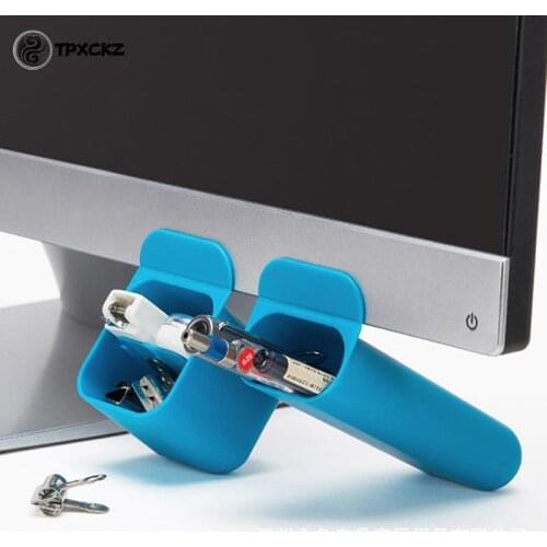 Creative Desktop Self-adhesive Pen Holder Multifunctional Desk Stationery Pencil Organizer Sundries Stand Case For School Office