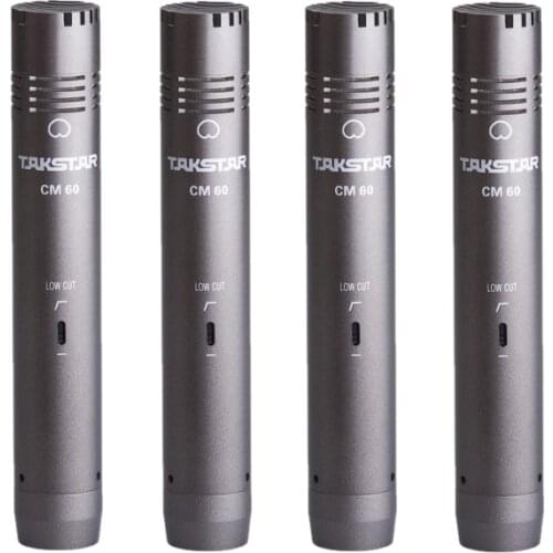 4pcs/lot Takstar CM-60 Small-diaphragm condenser recording microphone for Recording, broadcasting, on-stage performance