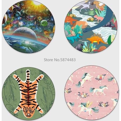 Cartoon Cute Animal World Universe Starry Sky Childrens Room Living Room Bedroom Non-slip Mat Carpet