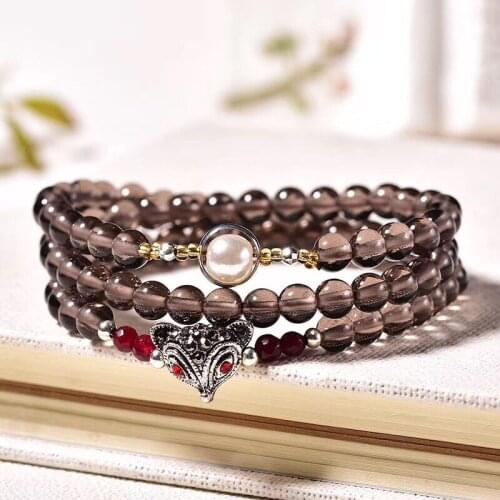 Wholesale JoursNeige Ice Obsidian Natural Stone Bracelets Beads with Tibetan Silver Fox Bracelet Couples Amulet Bracelet Jewelry