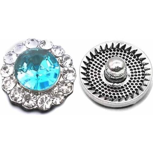 Wholesale metal Rhinestone Snap Buttons W084 heart Alloy Diy Jewelry fit 18mm Snap button Necklaces/Bracelets for women