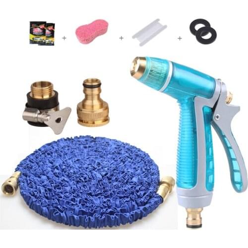 Wholesale 25FT Extendable Magic Garden Hose Multipurpose Car Washing Water gun Watering Kits With universal joint