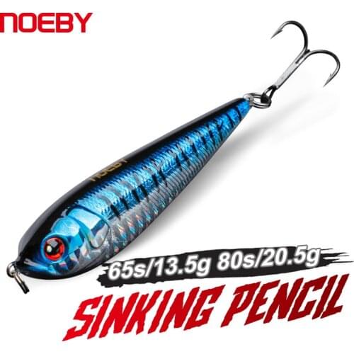 Noeby Fishing Lure Sinking Pencil Lure 80mm 21g Long Casting Stickbait Wobblers Artificial Hard Bait for Bass Fishing Lure