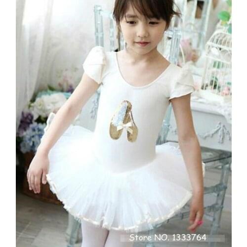 Professional Swan Lake Ballet Costumes Gymnastics Leotard Baby Girl Kids Pure Color Ballet Leotard Tutu Dress Girls Dresses