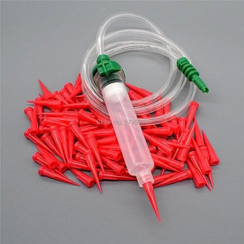 10cc Dispensing Syringe Tube Adapter Dispenser Connector with 25G Tapered Dispensing Tips 10cc Glue Industrial Syringe Barrel