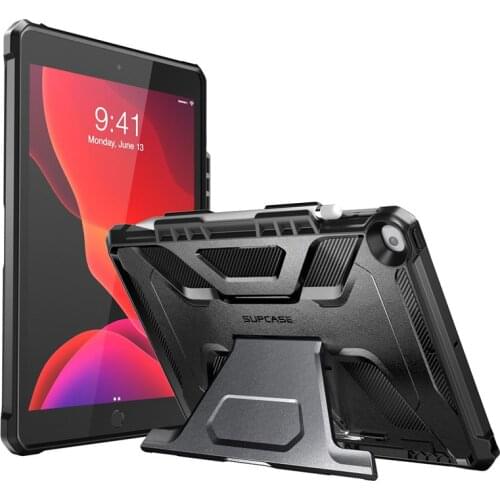 SUPCASE For iPad 10.2 Case (2019), For iPad Air 3 Case 10.5" UB Slim Rubber Cover with Built-in Apple Pencil Holder & kickstand