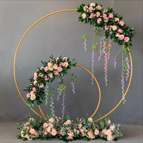 Wedding Balloon Flower Round Arch Background frame stand birthday party baby shower decoration circle backdrop stand
