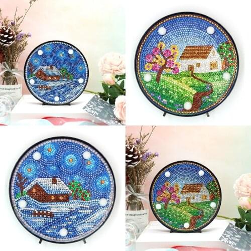 LED Decoration Light DIY Full Drill Diamond Painting Light Bedroom Night Lamp Home Desk Decorative Animal Night Lamp