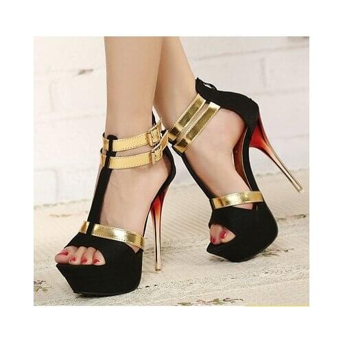 New 15-centimeter Super Heels Sexy Super High Heel Show Skinny Sandals Fish Mouth Shoes 16CM