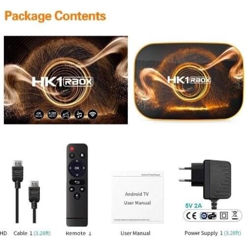 5pcs HK1 RBOX R1 Android 10.0 TV Box 4K Rockchip 3318 4G RAM 128GB ROM 2.4G/5GHz Wifi BT1080P H.265 Smart Media Player