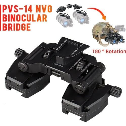 Outdoor Aluminum Alloy Binocular Bridge Folding Arm Mount Bracket For PVS14 Dual Night vision Mount