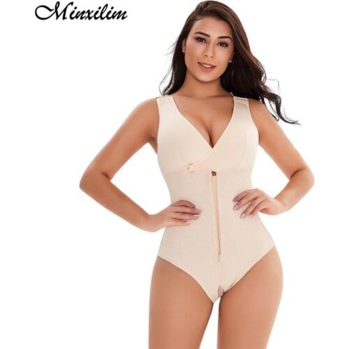 Minxilim Plus Size Clothing For Women Slimming Underwear Push Up Butt lifter Clot Sexy Female lingerie Suit For Fitness Bodysuit