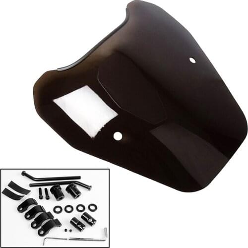 1 Pcs Smoke/Clear Universal 7/8"- 1" Motorcycle Handlebar Windshield Adjustable Windscreen Spoiler Fit For Harley Honda Suzuki