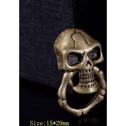 10pcs 3 Colors Gunmetal Leathercraft Skull Skeleton Leathercraft Rivet Punk Wallet Chain Antique Decorative DIY Wallet Bag