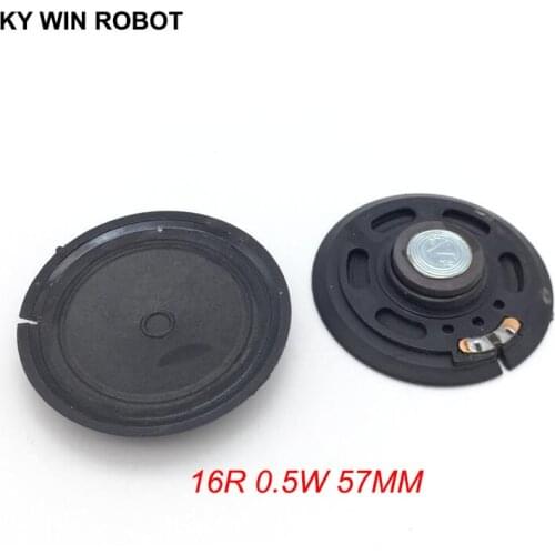 2pcs New Ultra-thin speaker Doorbell horn Toy-car horn 16 ohms 0.5 watt 0.5W 16R speaker Diameter 57MM 5.7CM thickness 10MM