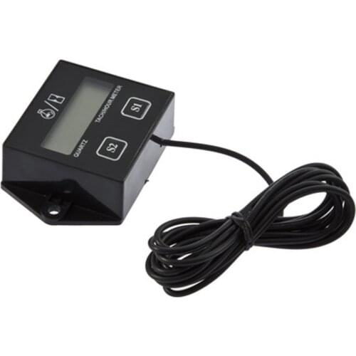 2017 Tachometer Hour Meter Motorcycle 2&4 Stroke Gasoline Engine Spark with LCD Display for Boat/Motocross/Bike 12V Car Hot New
