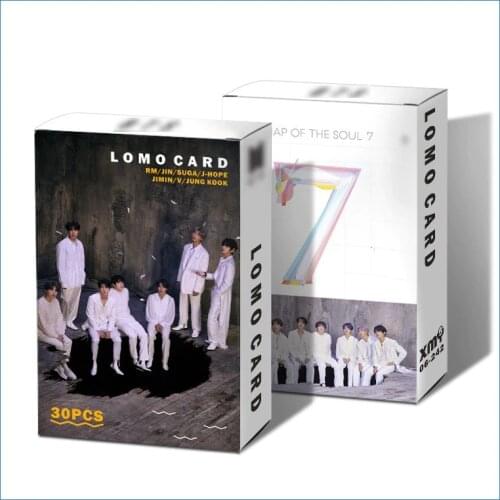 2020 South Korean Groups K-POP Bangtan Boys Poster Lomo Card New Album Map of The Soul 7 Photo Card Wall Banner JUNG KOOK JIMIN