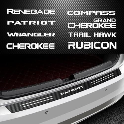 Car Accessories Rear Bumper Trunk Guard Stickers For JEEP Renegade Patriot Wrangler Cherokee Compass GrandCherokee Trail