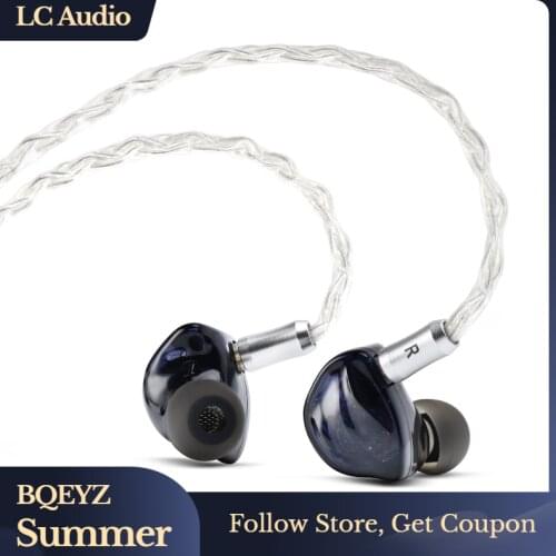 BQEYZ Summer 3 Hybrid Drivers In Ear Earphones HIFI IEM Noise Isolating Headphones with Detachable Cable BQEYZ Spring2 KC2 BQ3