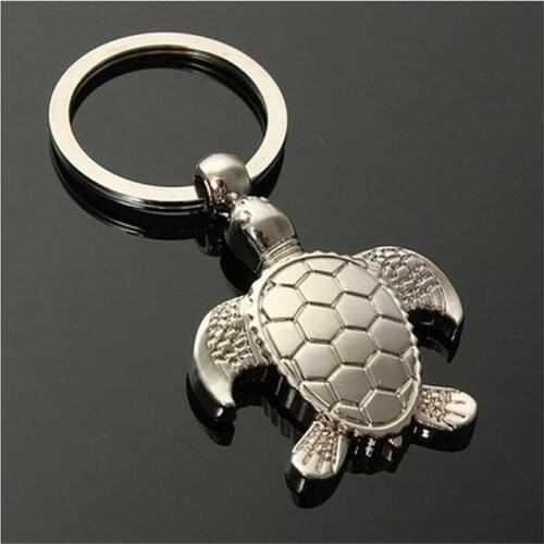 1PC Car Keychain Gift For Men Women Classic 3D Pendant Key Chain Creative Cute Sea Turtle Key Ring