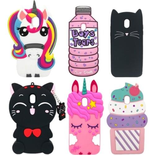 3D Cartoon Cute Unicorn Cat Ears Soft Silicone Phone Case For Samsung Galaxy J5 Pro J7 2017 J3 2017 J330 J530 J730 EU Back Cover