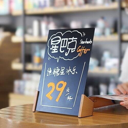 Handwritten Magnetic Black Board A4 with a Free Pen Sign Holder for Bar Restaurant Display