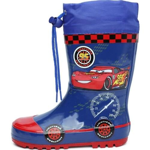 Disney children rain boots boys and girls cartoon car frozen non-slip rain boots baby waterproof rubber shoes pupils water boots