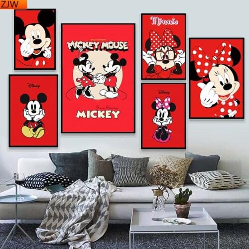 Disney Mickey Minnie Mickey Mouse Diamond Embroidery 5D DIY Diamond Painting Diamond Mosaic Cross Stitch Kits Home Decoration