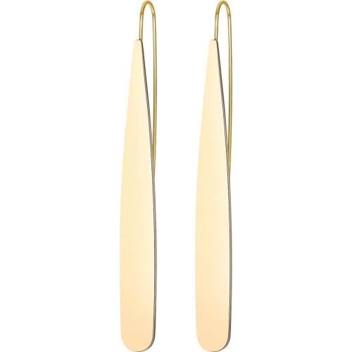 E7657 ZWPON Metal Thin Long Teardrop Earrings for Women Fashion Sample Earrings Christmas Glfts Jewelry Wholesale