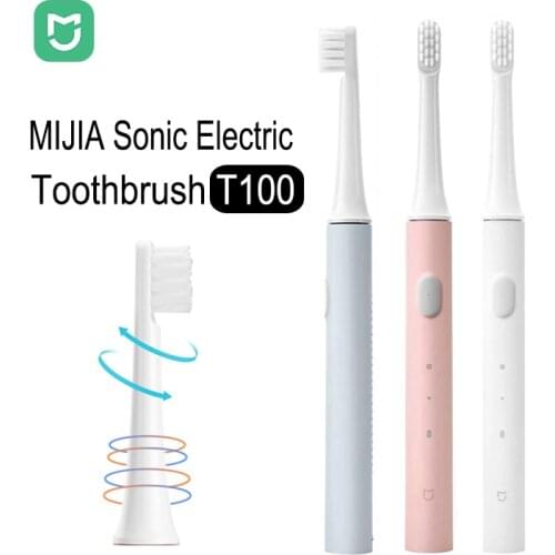 XIAOMI MIJIA T100 Electric Toothbrush Cordless USB Rechargeable Toothbrush Waterproof Ultrasonic Automatic Tooth Brush Mi Home