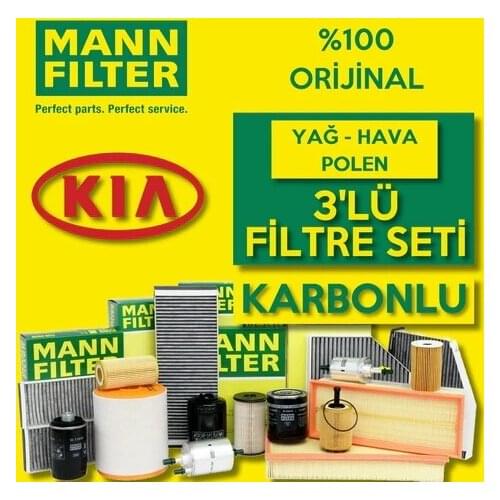 For Kia Rio 1.4 CRDI Mann Filter CARBON Filter Care Set 2011-2017