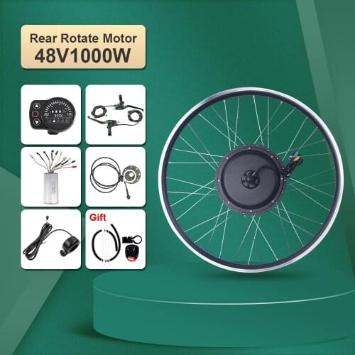 Electric Bicycle Conversion Kit 48V 1000W 20 24 26 27.5 28 29 Inch Rear Rotate Non-Gear Hub Wheel Motor For Ebike Conversion Kit