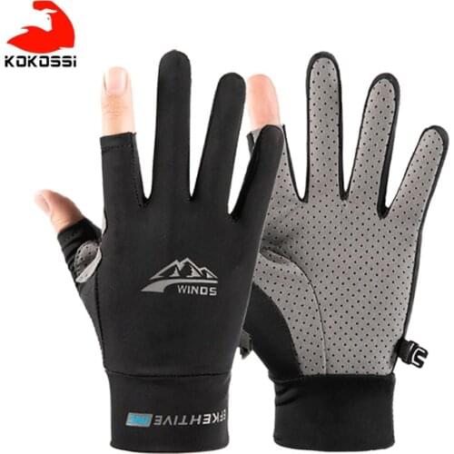 Ice Silk Light Gloves Summer Thin Men Sports Cycling Running Fitness Driving Outdoors Fishing Women Non-Slip Touch Screen Gloves