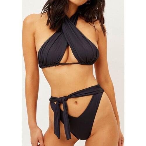 Summer Women Two Piece Swimsuit 2021 New Arrival Bikini Sexy Bandage Bathing Suit Beachwear