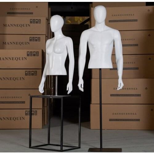 Best Quality Men Model Women Half Body Manikin Fiberglass Mannequin Display Women