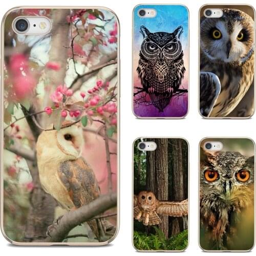 For Samsung Galaxy S7 S8 S9 S10E S20 FE Note 10 20 Edge Lite Plus Ultra animals-birds-owl-Trees Soft Shell Cover